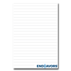 4"x6" Vertical Notepads - Lined - 70 lb. Opaque Smooth White - 50 Pages
